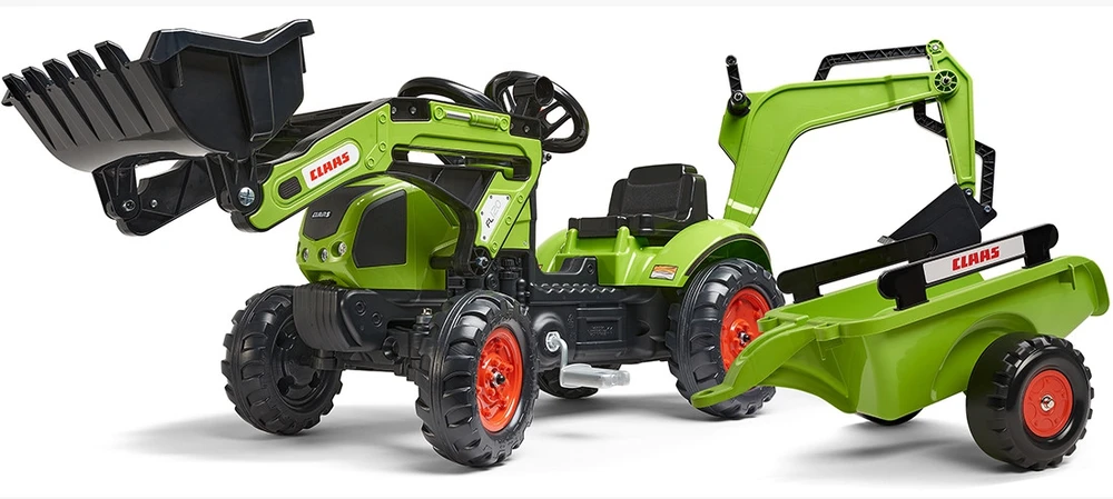 Vaikiškas traktorius su priekaba FALK CLAAS Arion Backhoe