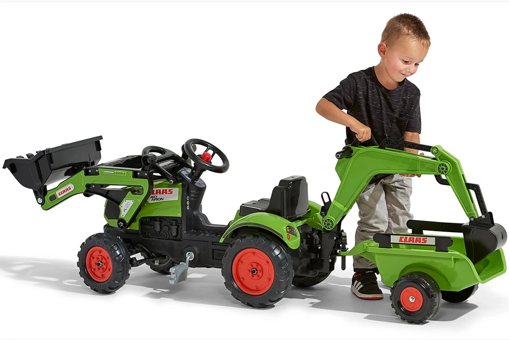 Vaikiškas traktorius su priekaba FALK CLAAS Arion Backhoe