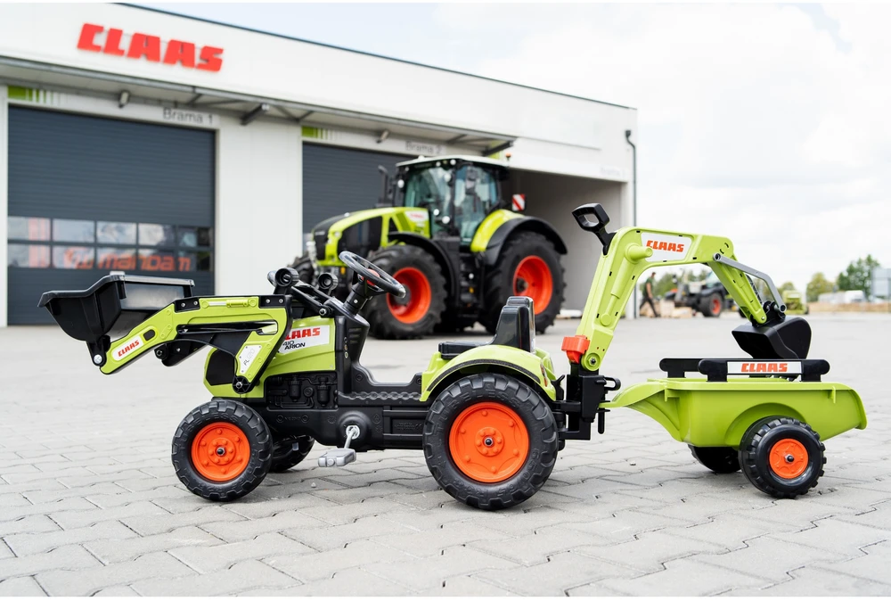 Vaikiškas traktorius su priekaba FALK CLAAS Arion Backhoe