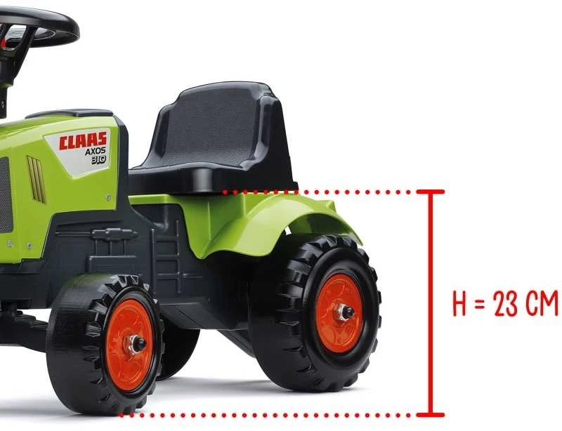 FALK traktoriukas su priekaba Baby Claas Axos 310 žalias