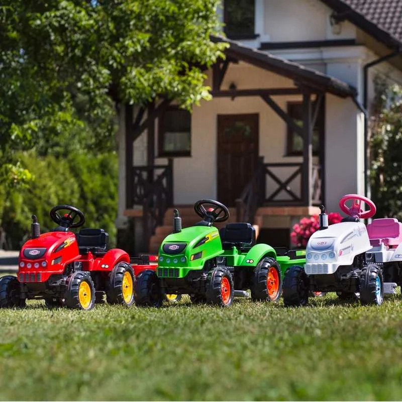 Traktorius su priekaba FALK X Tractor žalias