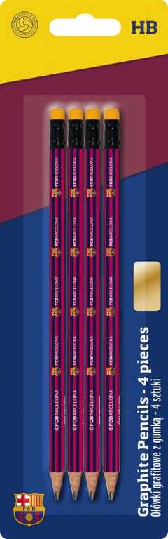 Astra FC Barcelona HB pieštukai, 4 vnt.