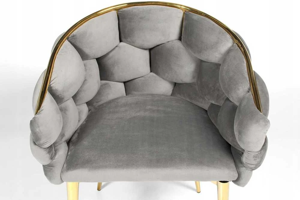 FERTONE Prabangi Velvetinė Kėdė, Pilka Valgomojo/Living Room