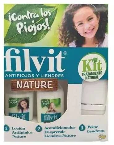 "Filvit Nature" losjonas nuo utėlių 125 ml, 2 dalių rinkinys