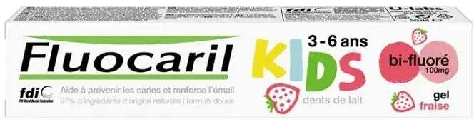Fluocaril Kids Bi-fluorides dantų pasta vaikam braškių skonio 3-6 metų 50ml