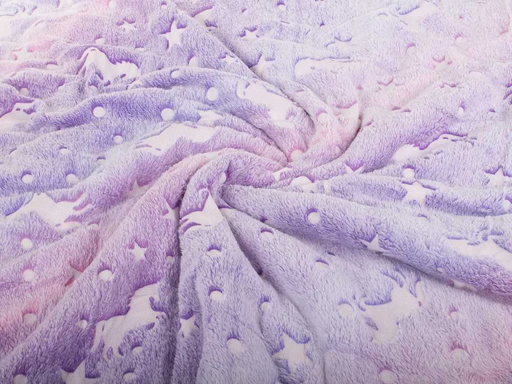 Pledas su rankovėmis, 190x170 cm, violetinis