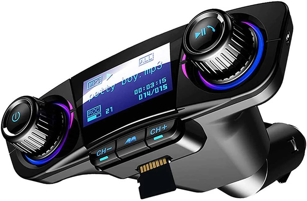 FM siųstuvas su Bluetooth USB 5.0, 8 funkcijos