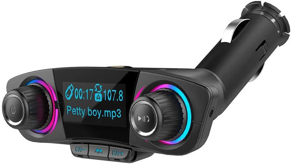FM siųstuvas su Bluetooth USB 5.0, 8 funkcijos