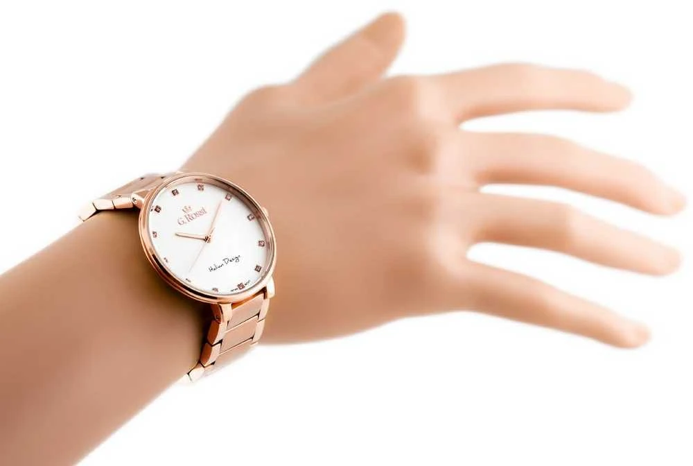 Laikrodis G. ROSSI WATCH - 11155B2-3D3 (zg784e) r.auksinis + BOX