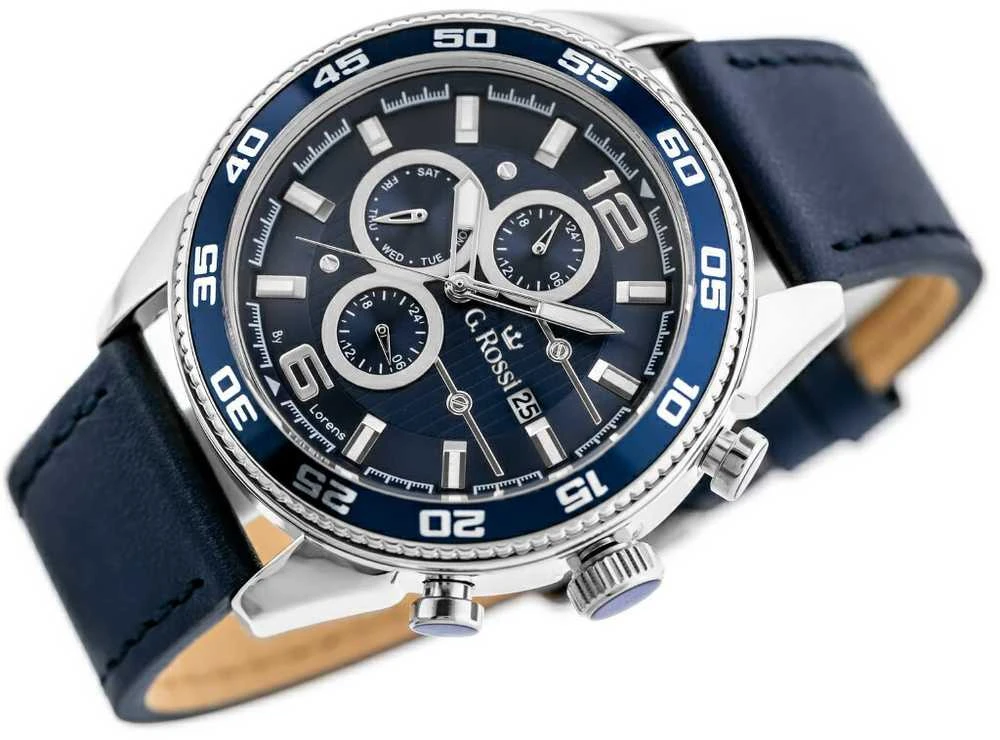 VYRIŠKAS LAIKRODIS G. ROSSI - E7131A-6F1 - EXCLUSIVE (zg287b) + dėžutė