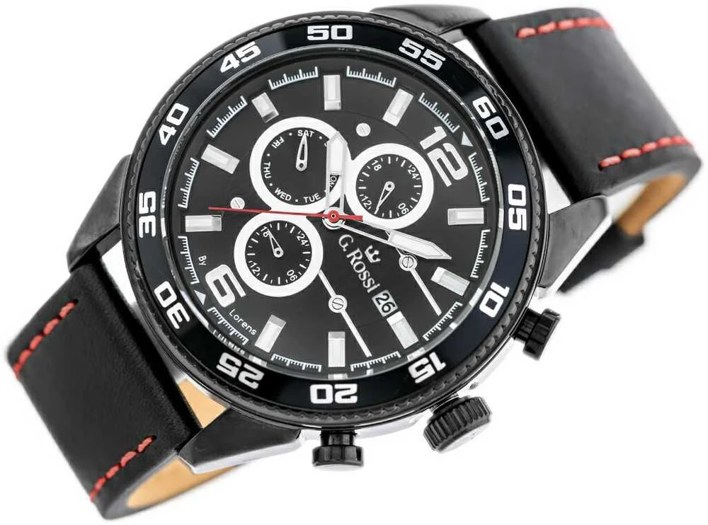 VYRIŠKAS LAIKRODIS G. ROSSI - E7131A-1A3 - EXCLUSIVE (zg287c) + dėžutė