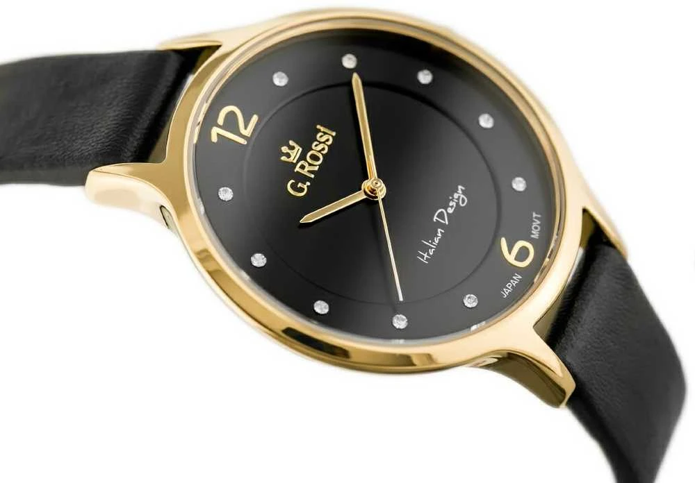 Laikrodis G. ROSSI 10411A-1A2 WOMEN'S WATCH ON BASE (zg714f) + BOX