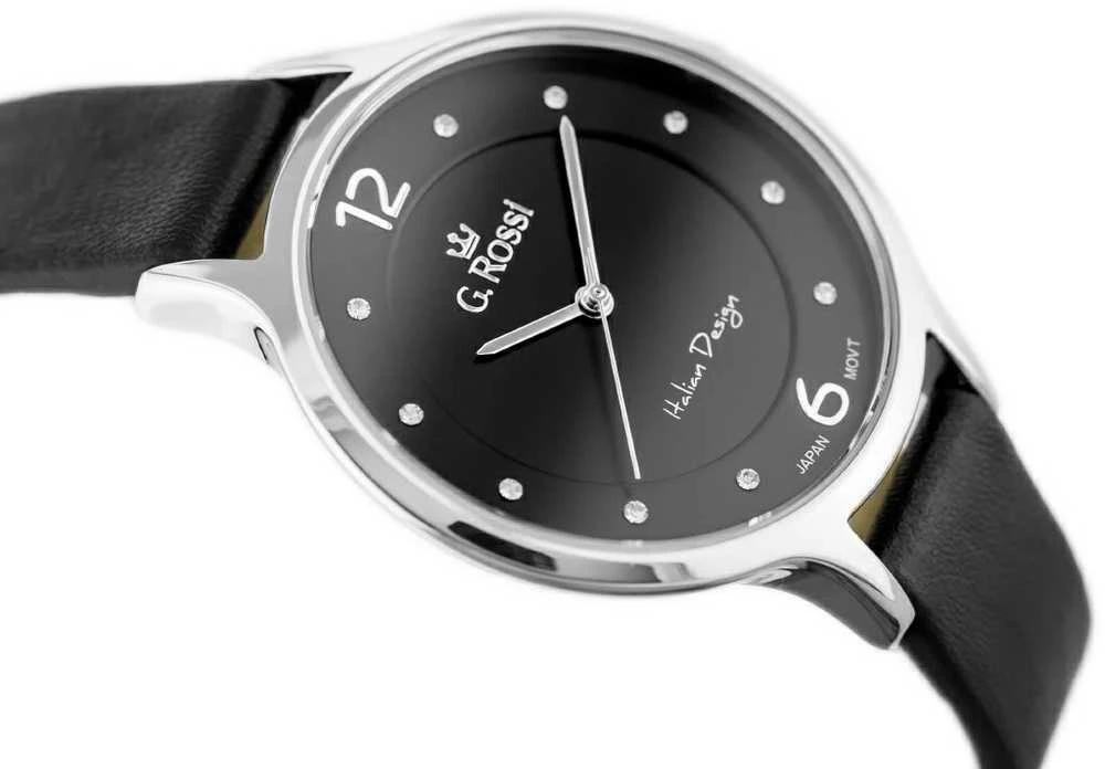 Laikrodis WOMEN'S WATCH G. ROSSI - 10411A-1A1 ON PASK (zg714e) + BOX