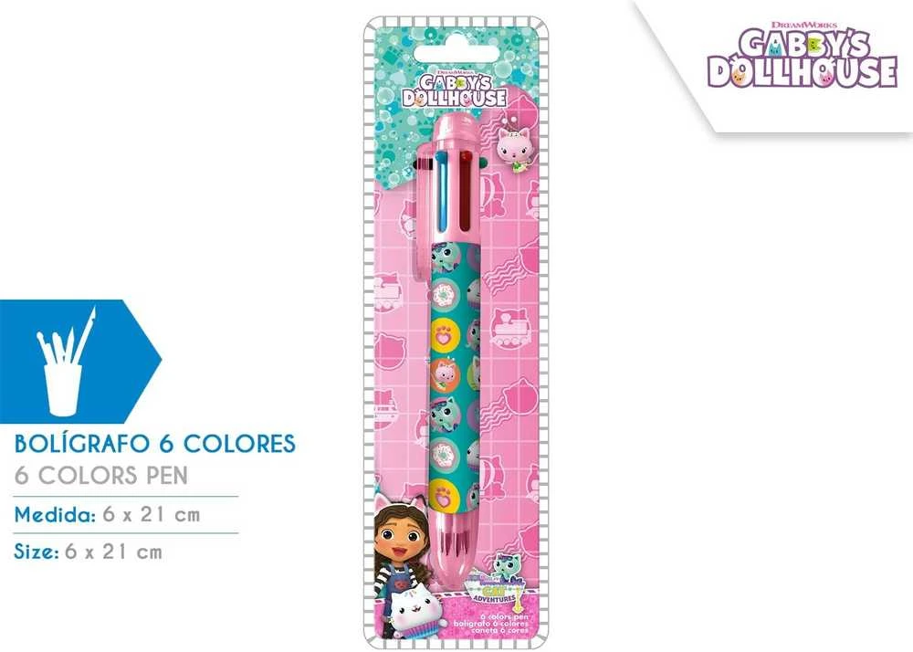 Kids Euroswan - Akcesoria licencyjne „Gabby's Dollhouse 6“ spalvų rašiklis