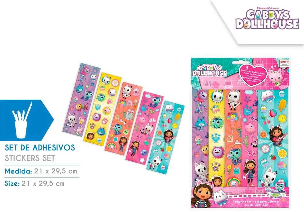 Kids Euroswan - Akcesoria licencyjne „Gabby's Dollhouse“ lipdukų rinkinys