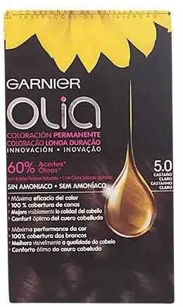 Garnier Olia Permanent Coloring 5,0 šviesiai rudas plaukų dažai