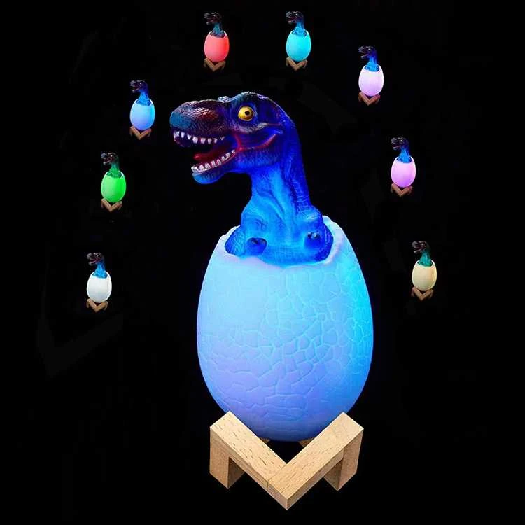 Naktinė lempa dinozauras tiranozauras RGB LED