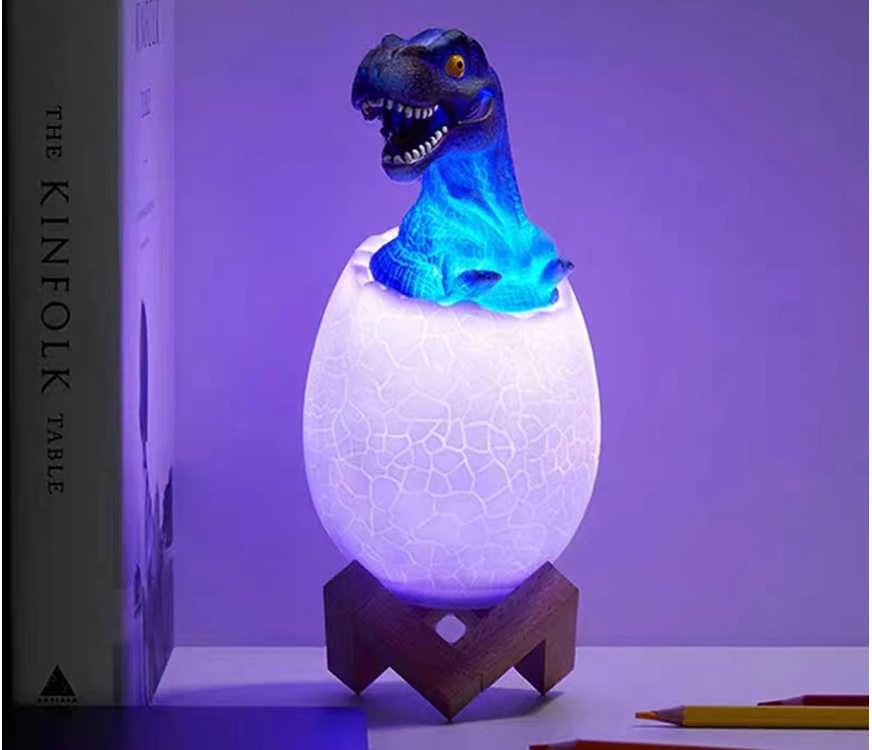 Naktinė lempa dinozauras tiranozauras RGB LED