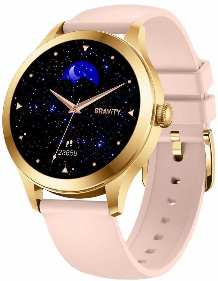 Išmanusis laikrodis DAMSKI GRAVITY GT25-1 PRO - AMOLED, DODATKOWY PASEK (sg039a)