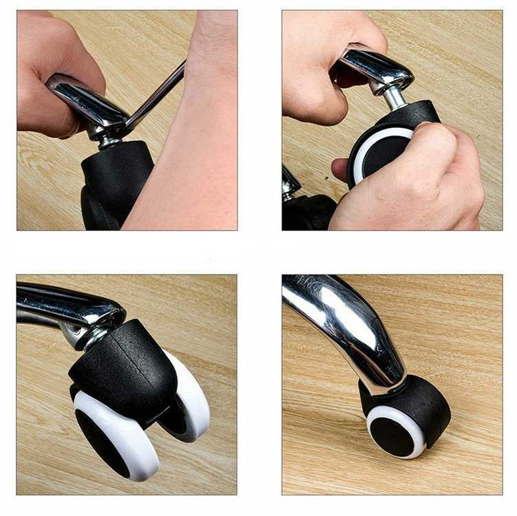 Rubber swivel chair castors 5pcs, modelis