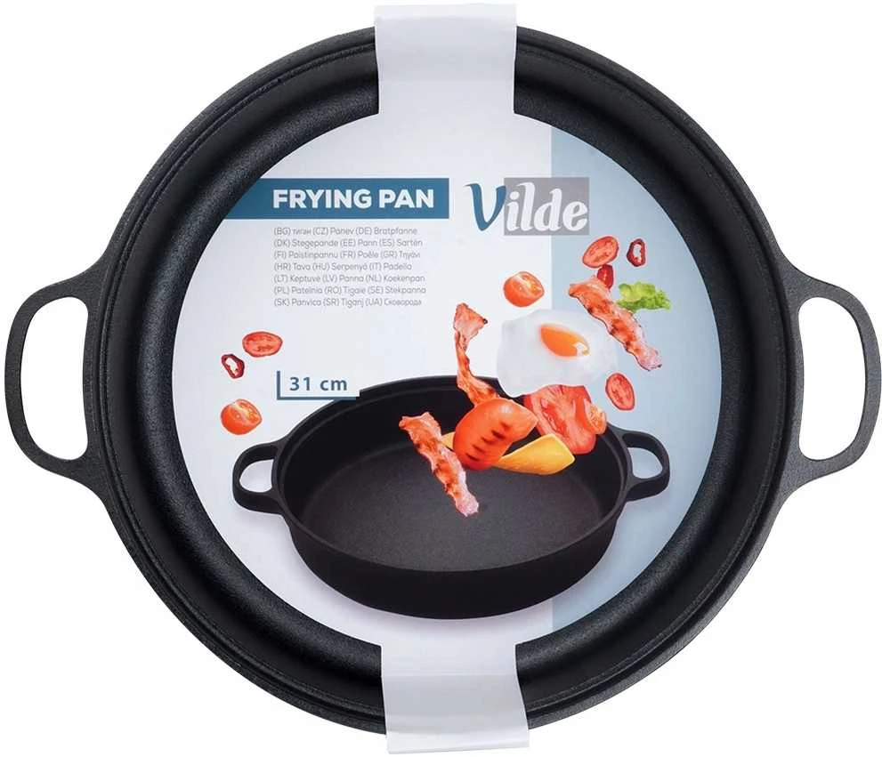 HENSSLERS® Gusseisenpfanne 30cm [ALLE HERDARTEN] - Grillpfanne mit