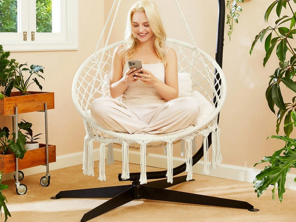 Boho stiliaus sūpynės 80 cm