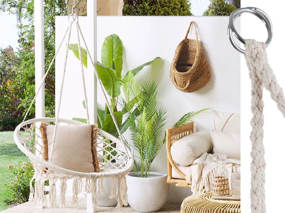 Boho stiliaus sūpynės 80 cm