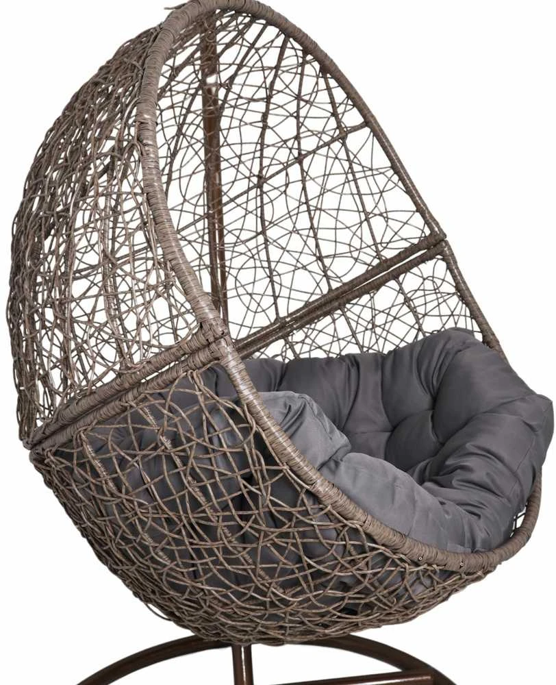 Hanging Cocoon Kėdė su Stovu – Ruda (Pilkas Pagalvė)