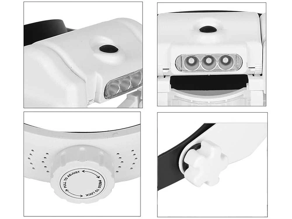 Didinamasis stiklas su 3 LED, 11,5x
