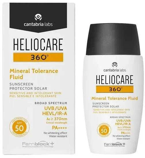 Apsauginis fluidas nuo saulės, Heliocare 360º Mineral Tolerance Fluid Spf50, 50ml