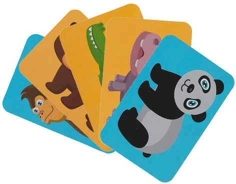 Iso Trade Montessori magnetinė dėlionė vaikams - Afrikos gyvūnai, 47 magnetai, 6 kortelės