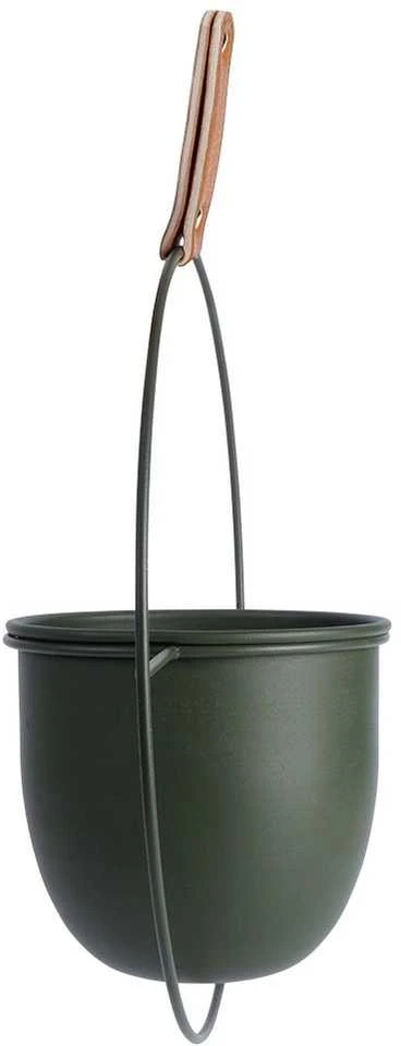 Home Styling Collection Kabantis vazonas 30 cm Metalinis Žalias
