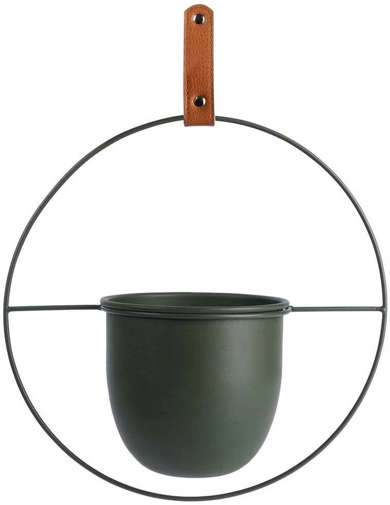 Home Styling Collection Kabantis vazonas 30 cm Metalinis Žalias