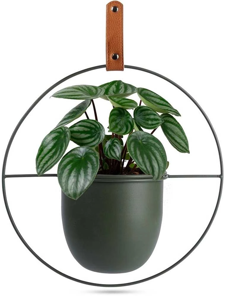 Home Styling Collection Kabantis vazonas 30 cm Metalinis Žalias