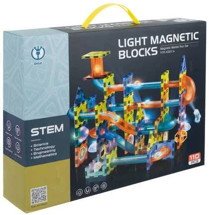 Iso Trade magnetiniai kaladėlės - kamuoliukų bėgimo trasa 110 dalių 25766