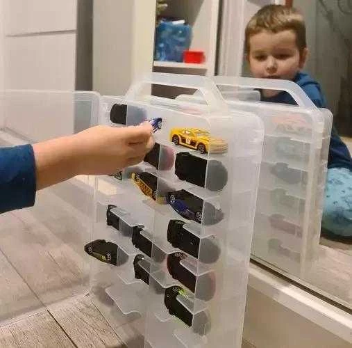 Kruzzel Mašinėlių modeliukų dėklas lagaminas