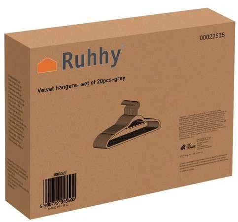 Clothes hanger 20pcs - juodas Ruhhy 22536