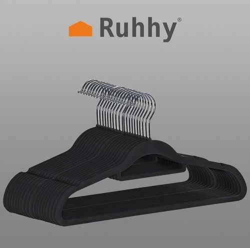 Clothes hanger 20pcs - juodas Ruhhy 22536