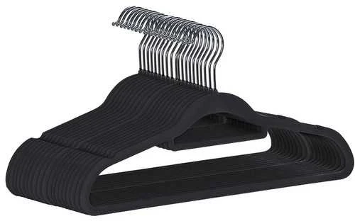 Clothes hanger 20pcs - juodas Ruhhy 22536