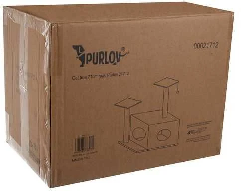 Purlov Draskyklė katėms, 71 x 44 x 34 cm, pilkos spalvos