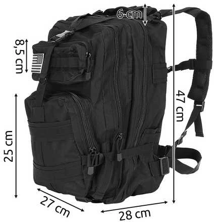 Trizand Karinė kuprinė XL juoda