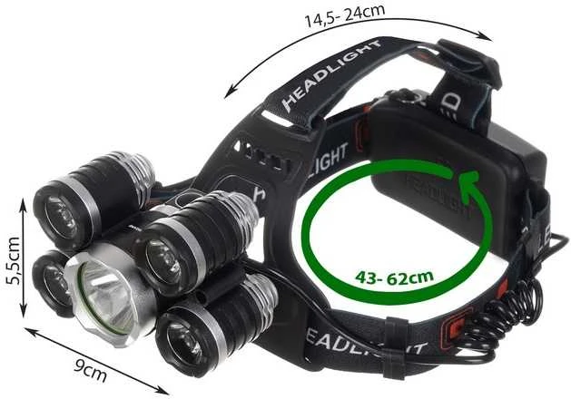 Iso Trade Priekinis žibintas 5 x led t6 cree