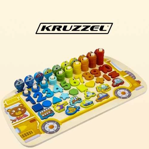 Kruzzel Medinė dėlionė - rūšiuotojas 6in1