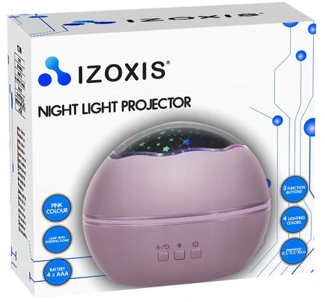 Izoxis Naktinis šviestuvas su projektoriumi - rožinis LP16859