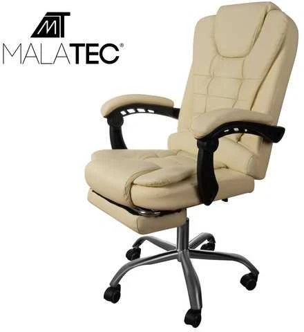 Biuro kėdė su atrama kojoms - balta Malatec 23287