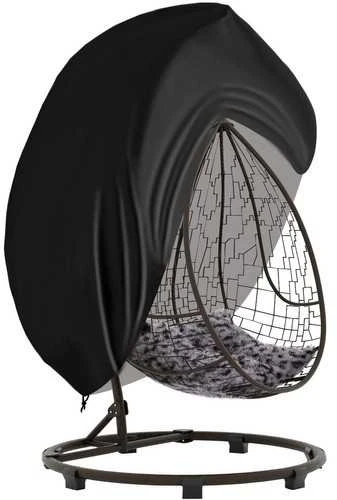 Ikonka Pakabinamo krėslo gaubtas 155 x 225 x 155 cm, juodas