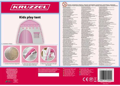 Kruzzel Vaikiška palapinė NAMAI + žibintai 23472