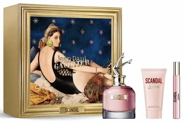 Jean Paul Gaultier Scandal rinkinys moterims (EDP, 80 ml + kūno losjonas, 75 ml + EDP, 10 ml)