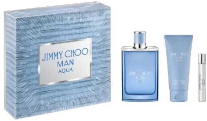 "Jimmy Choo Man Aqua" tualetinis vanduo Vyrams 100 ml, 3 dalių rinkinys