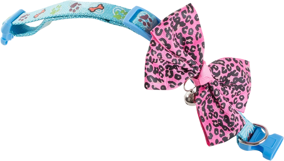 Gyvūnų antkaklis su varpeliu ir kaspinėliu, 26-37 cm